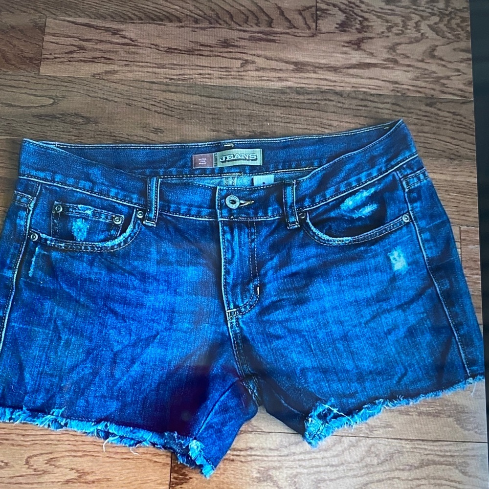 Old Navy Blue Ultra Low Waist Jean Shorts